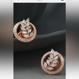 4.00 Ct Lab Created  Diamond Round Circle earrings